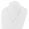 14k Polished Heart with Arrow 18 inch Necklace Plus 2 inch Extender