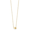 14K Polished Bee and Circle 17.5 inch Necklace