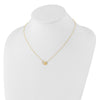 14K Polished Bee and Circle 17.5 inch Necklace