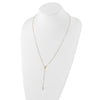 14K Polished Cross and Miraculous Medal Beaded 24.5 inch Rosary