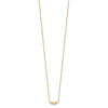 14k Polished 3-Stone CZ 18 inch Necklace Plus 2 inch Extender