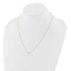 14k Polished 3-Stone CZ 18 inch Necklace Plus 2 inch Extender