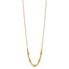 14K Polished Fancy Link Beaded Necklace