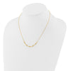 14K Polished Fancy Link Beaded Necklace