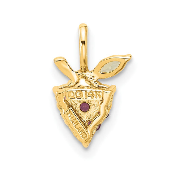 14K Amethyst and Peridot Grapes Pendant