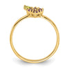 14K Amethyst and Peridot Grapes Size 7 Ring