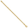 14k Polished 4.5mm Fancy Oval Link 7.5 inch Bracelet