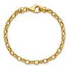 14k Polished 4.5mm Fancy Oval Link 7.5 inch Bracelet