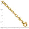 14k Polished 4.5mm Fancy Oval Link 7.5 inch Bracelet
