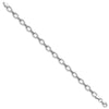 14k White Gold Polished Diamond-cut 7mm Fancy Link 7 inch Bracelet