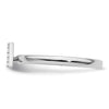 Stackable Diamond Initial Rings — 14k White Gold