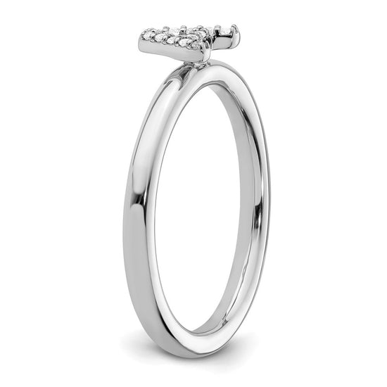 Stackable Diamond Initial Rings