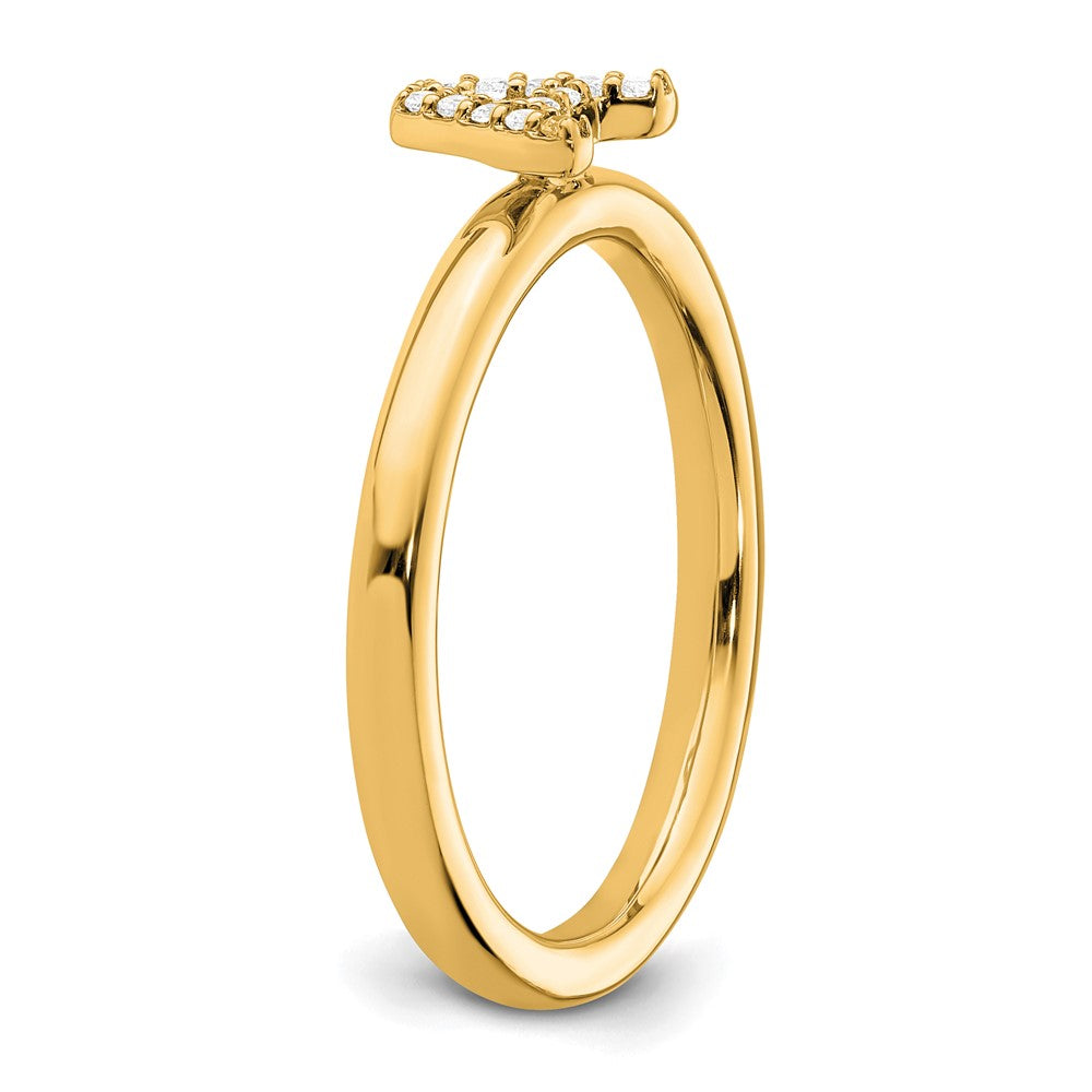 Stackable Diamond Initial Rings