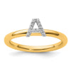 Stackable Diamond Initial Rings