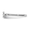 Stackable Diamond Initial Rings — 14k White Gold