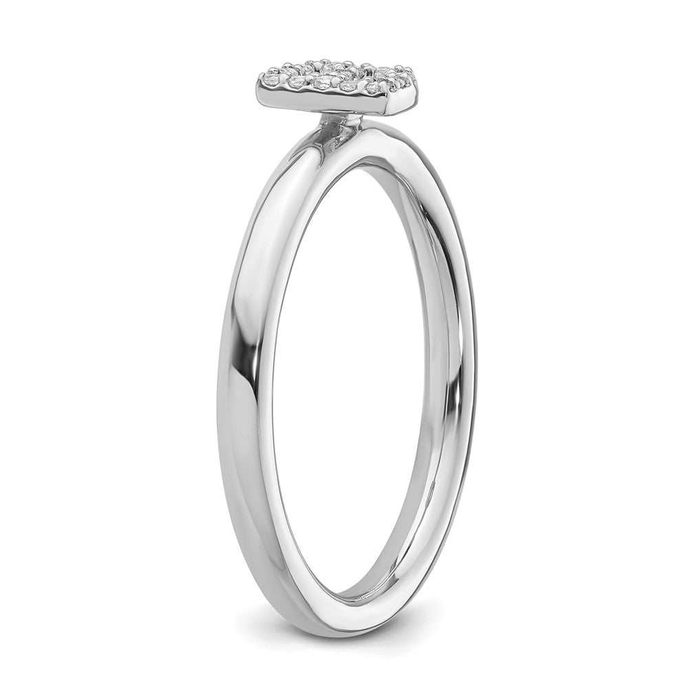 Stackable Diamond Initial Rings