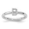 Stackable Diamond Initial Rings