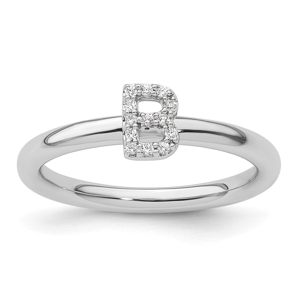 Stackable Diamond Initial Rings