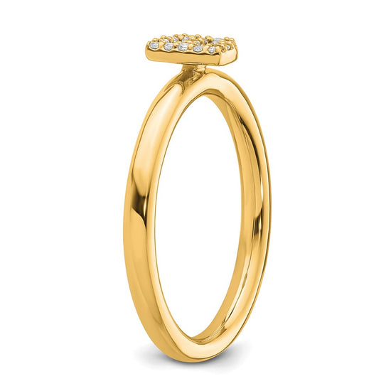 Stackable Diamond Initial Rings
