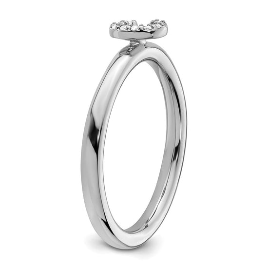 Stackable Diamond Initial Rings