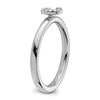 Stackable Diamond Initial Rings