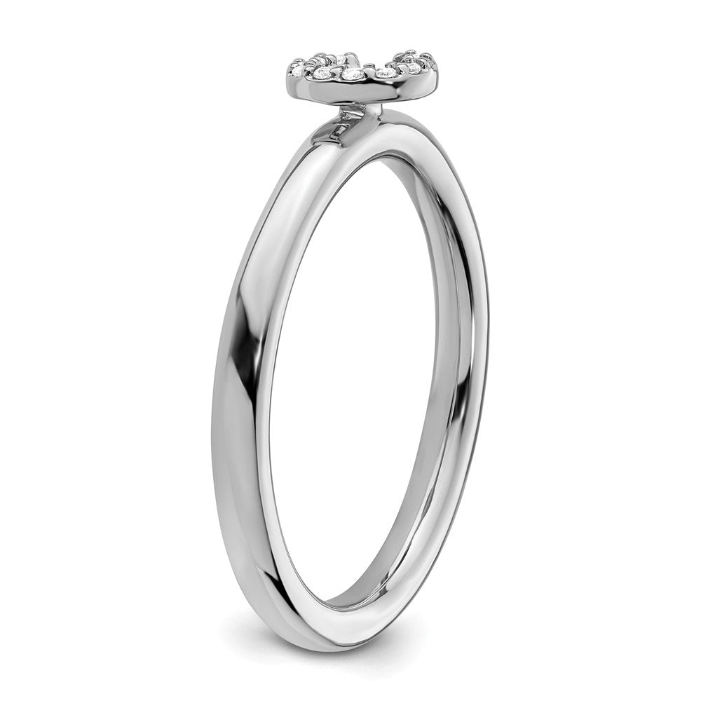 Stackable Diamond Initial Rings