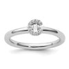 Stackable Diamond Initial Rings