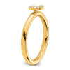 Stackable Diamond Initial Rings