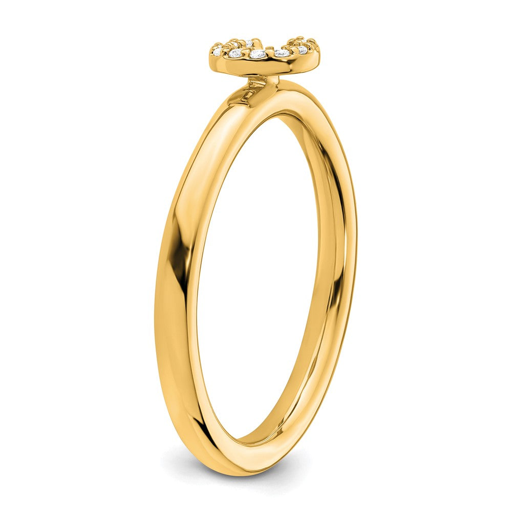 Stackable Diamond Initial Rings
