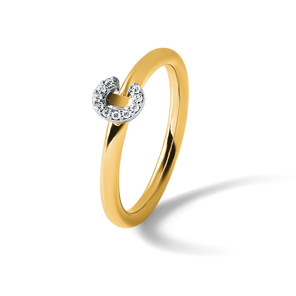 Stackable Diamond Initial Rings