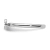 Stackable Diamond Initial Rings — 14k White Gold