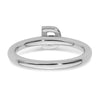 Stackable Diamond Initial Rings — 14k White Gold