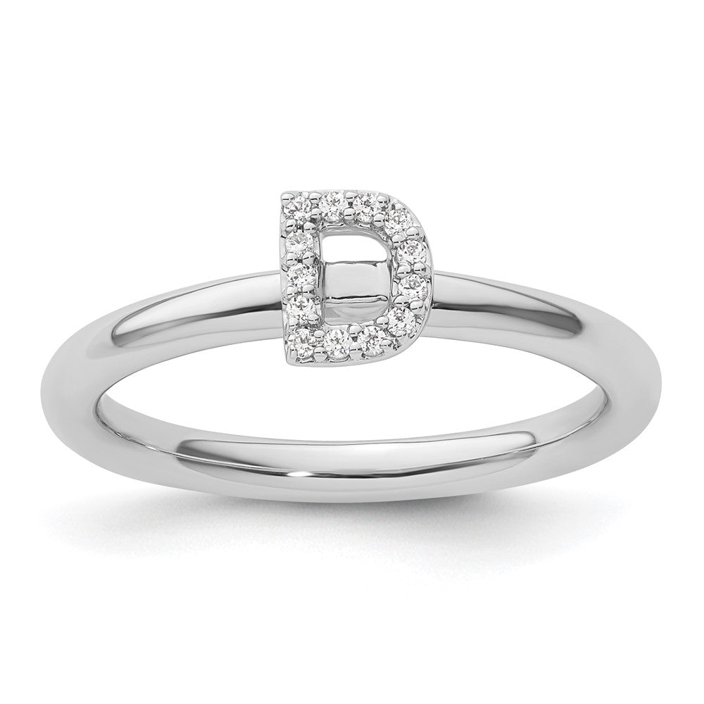 Stackable Diamond Initial Rings