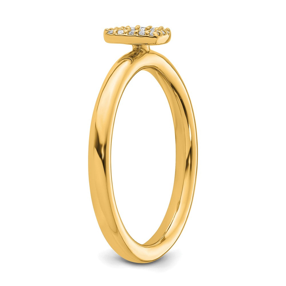 Stackable Diamond Initial Rings