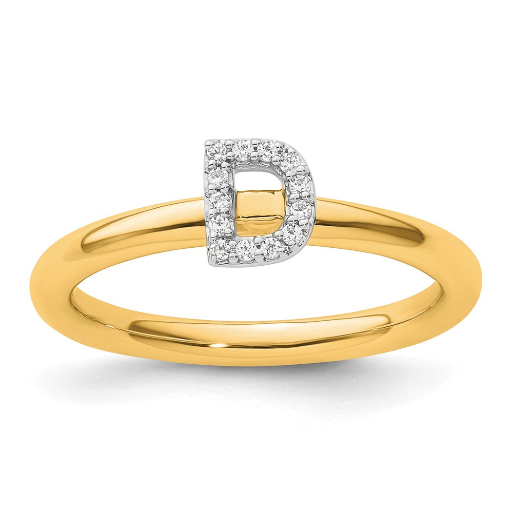 Stackable Diamond Initial Rings