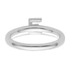 Stackable Diamond Initial Rings — 14k White Gold