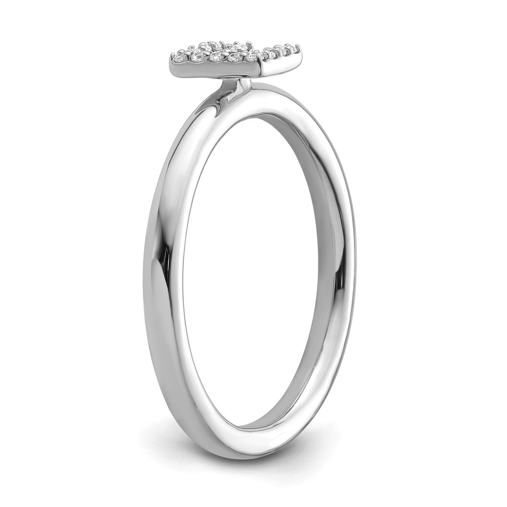 Stackable Diamond Initial Rings