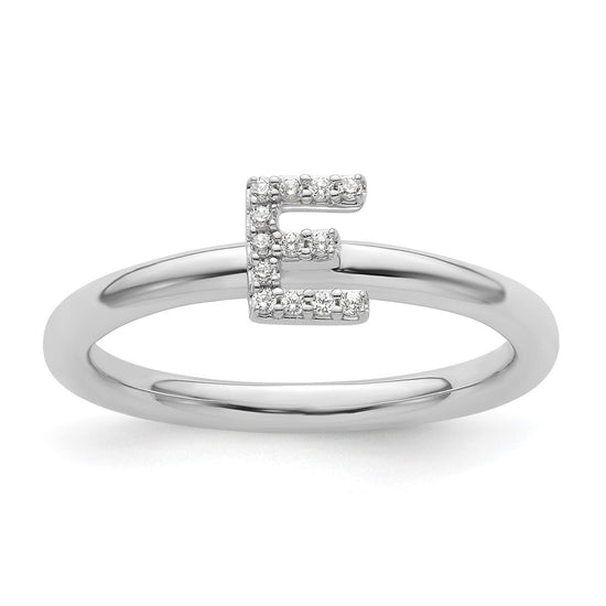 Stackable Diamond Initial Rings