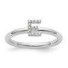 Stackable Diamond Initial Rings