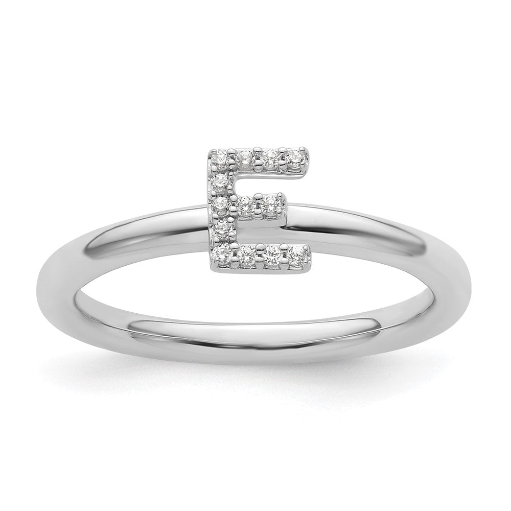 Stackable Diamond Initial Rings