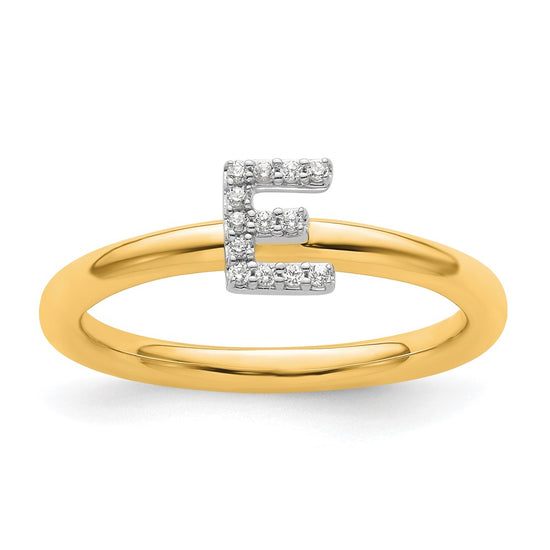 Stackable Diamond Initial Rings