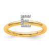 Stackable Diamond Initial Rings