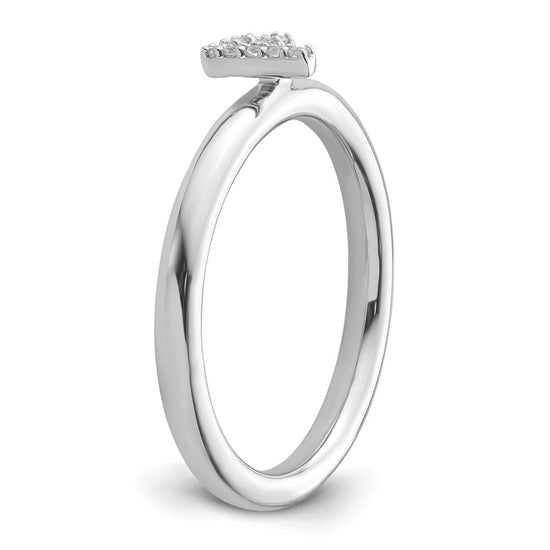 Stackable Diamond Initial Rings