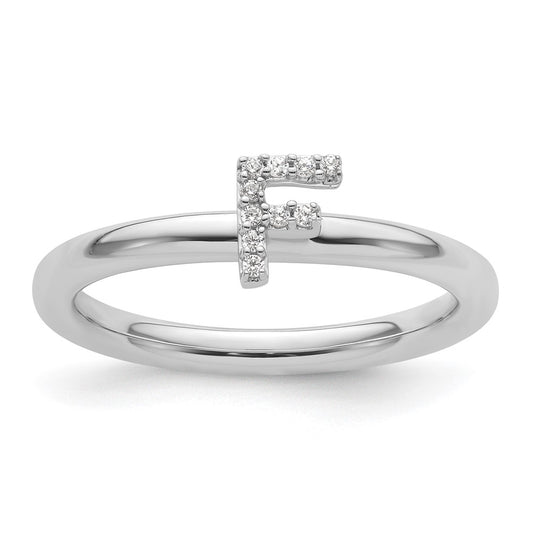 Stackable Diamond Initial Rings