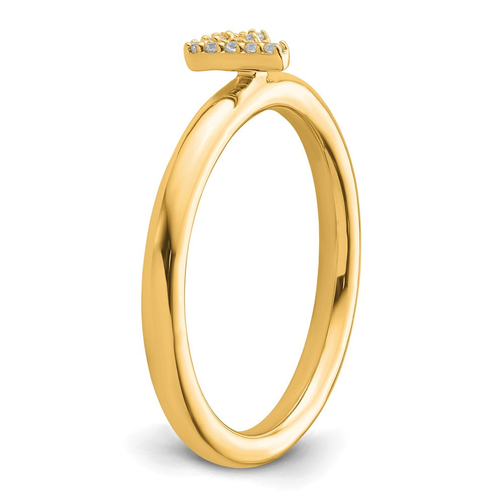 Stackable Diamond Initial Rings