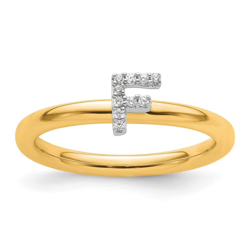 Stackable Diamond Initial Rings