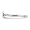 Stackable Diamond Initial Rings — 14k White Gold