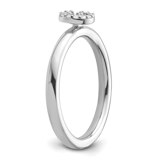 Stackable Diamond Initial Rings