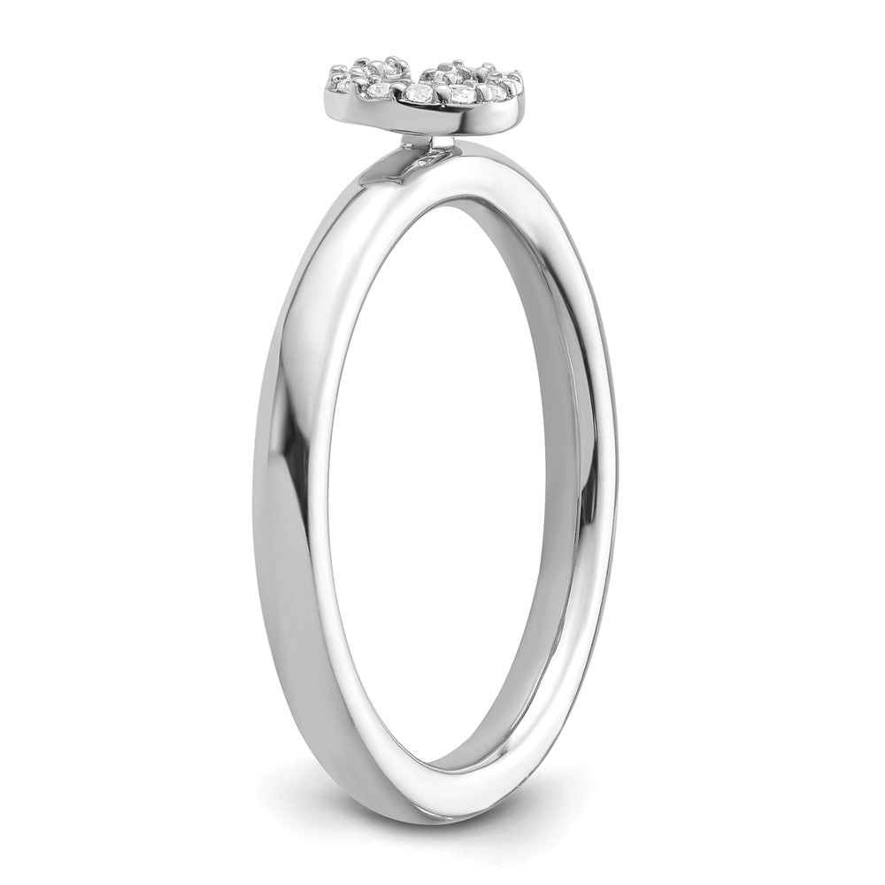 Stackable Diamond Initial Rings