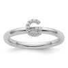 Stackable Diamond Initial Rings